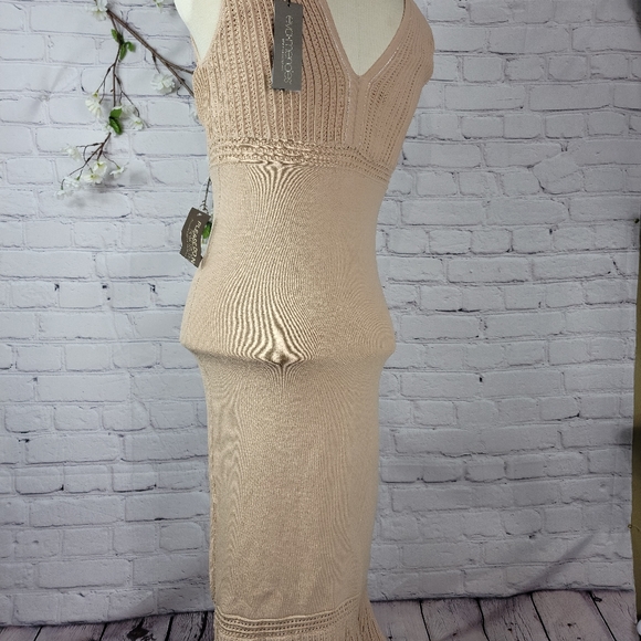 - NYC EVA MENDES NUDE KNITTED COCKTAIL DRESS… - Picture 8 of 16